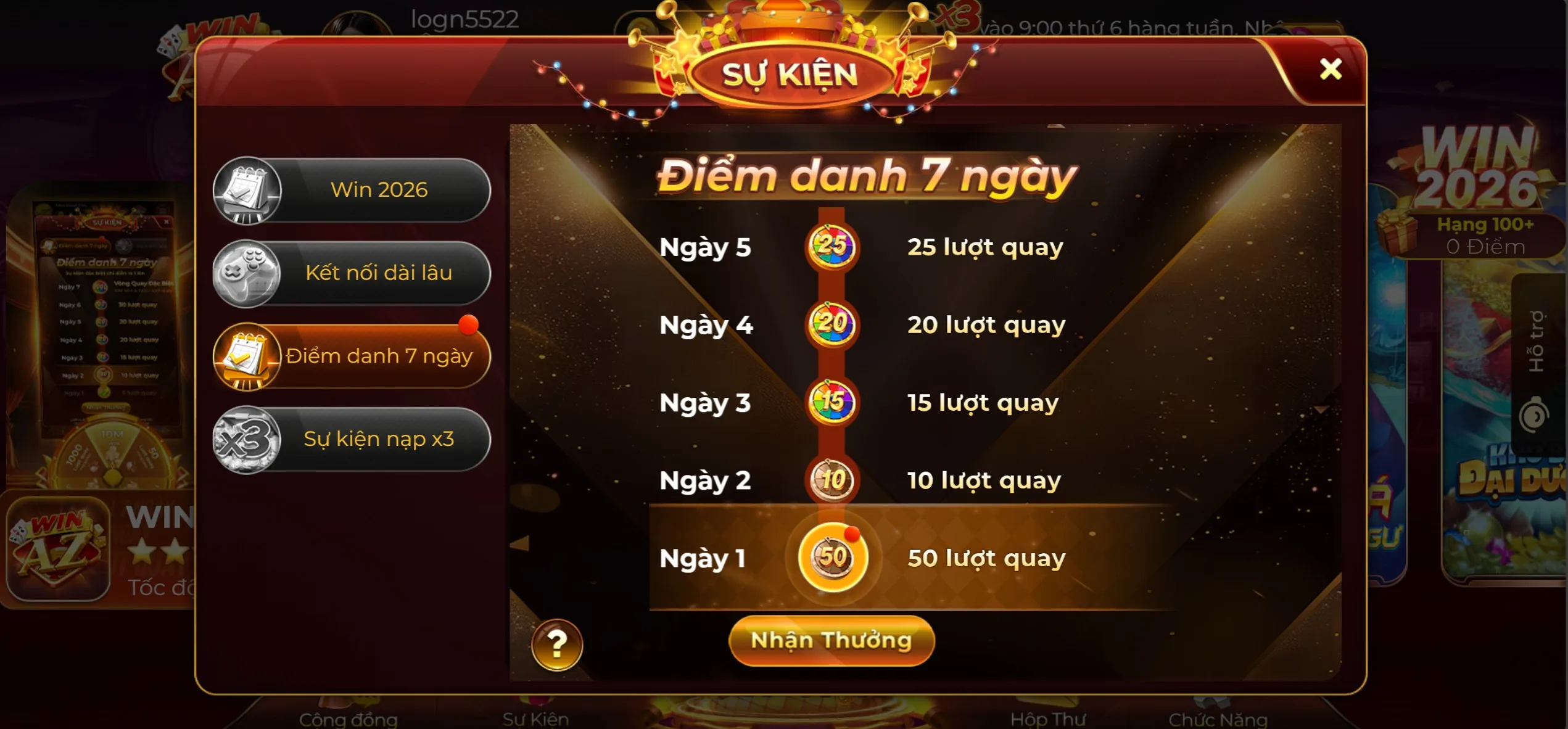 Điểm Danh 7 Ngày Winaz