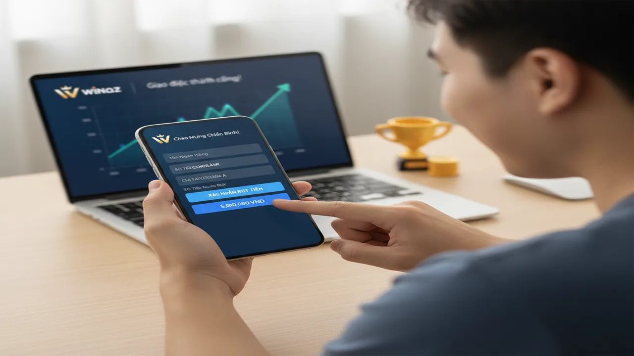 Rút tiền Ngân hàng Winaz